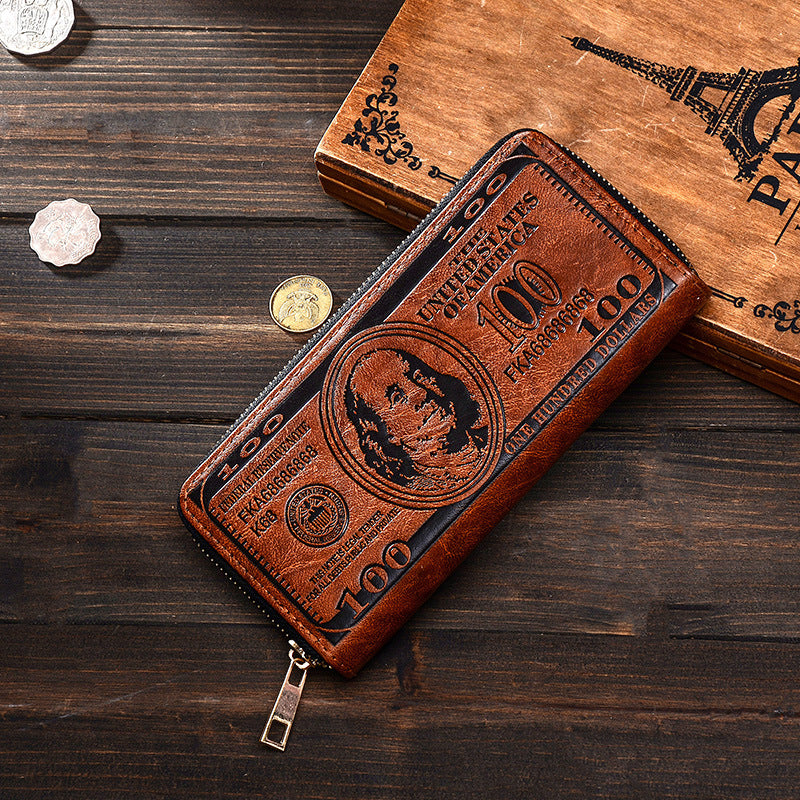 Wholesale Retro Long PU Men's Wallets